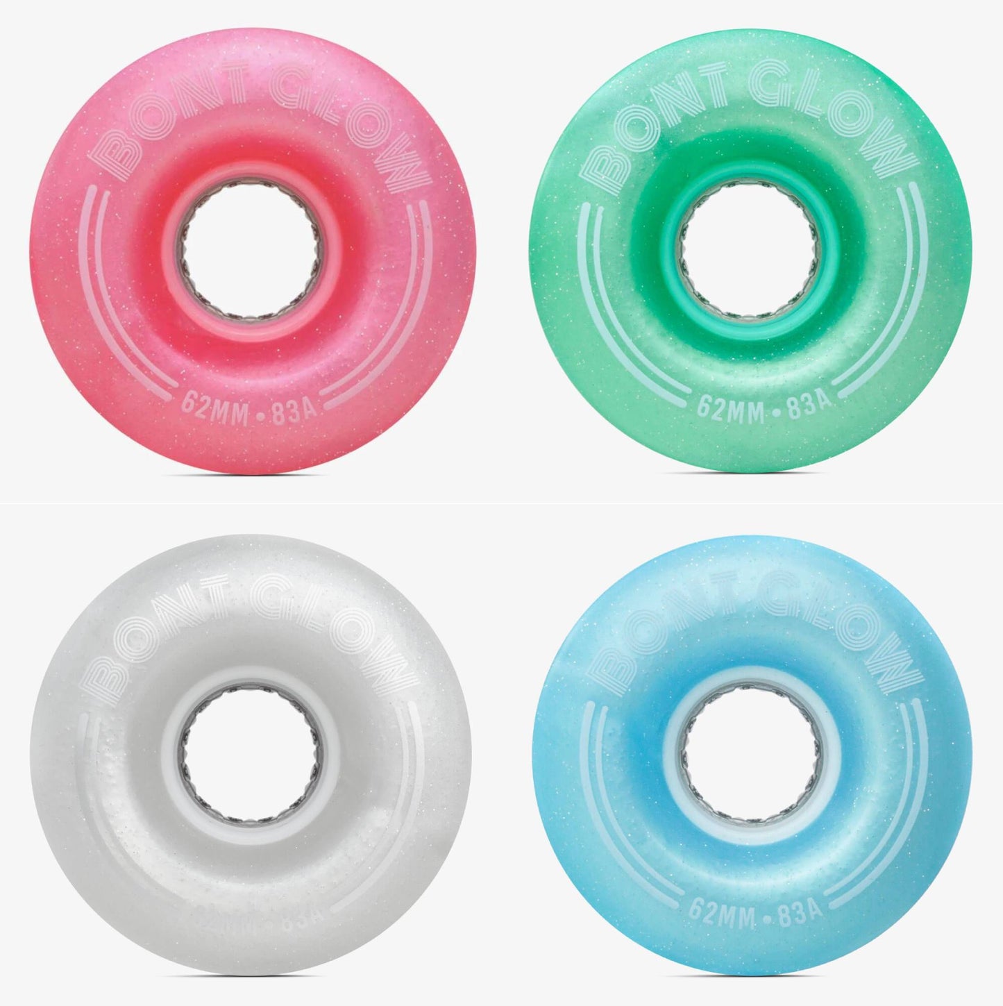 Bont Glow Wheels 62mm 83a 4pack