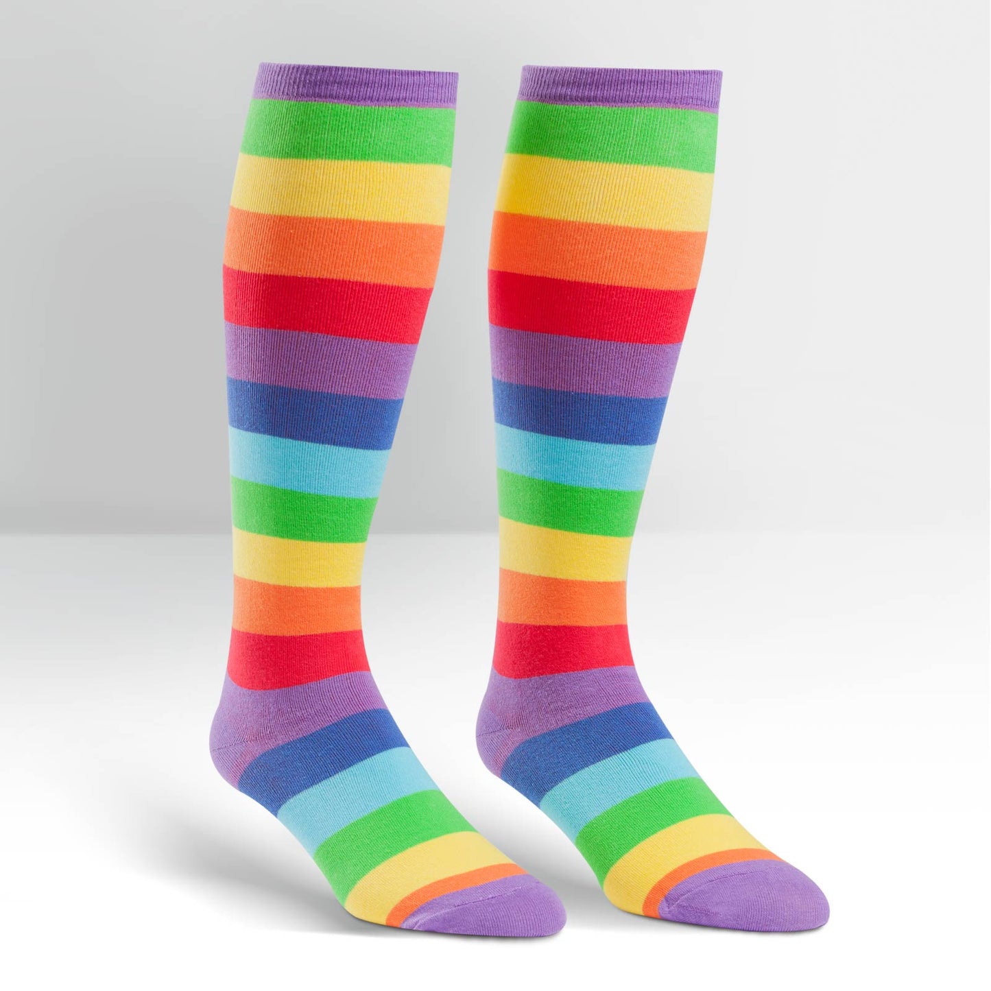 Sock it to Me Rainbow Power Gift Box Set styles: Unicorn V Narwhal, Super Juicy, Rainbow Blast Knee High