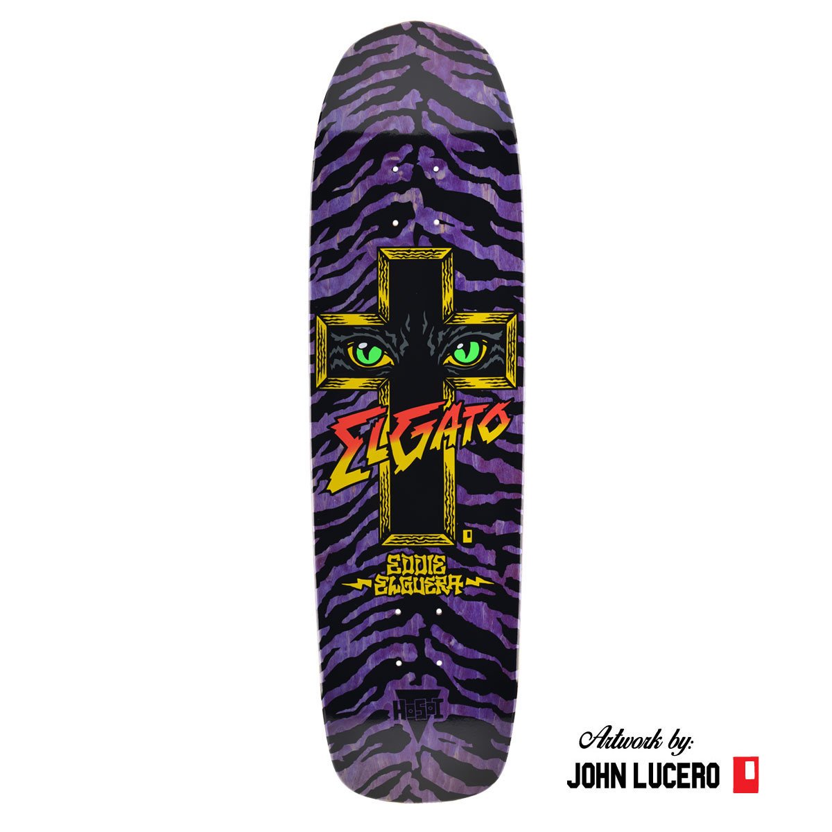 Hosoi Skateboards Cat Eyes Deckâ€“ 8.75"x32.75"- Purple