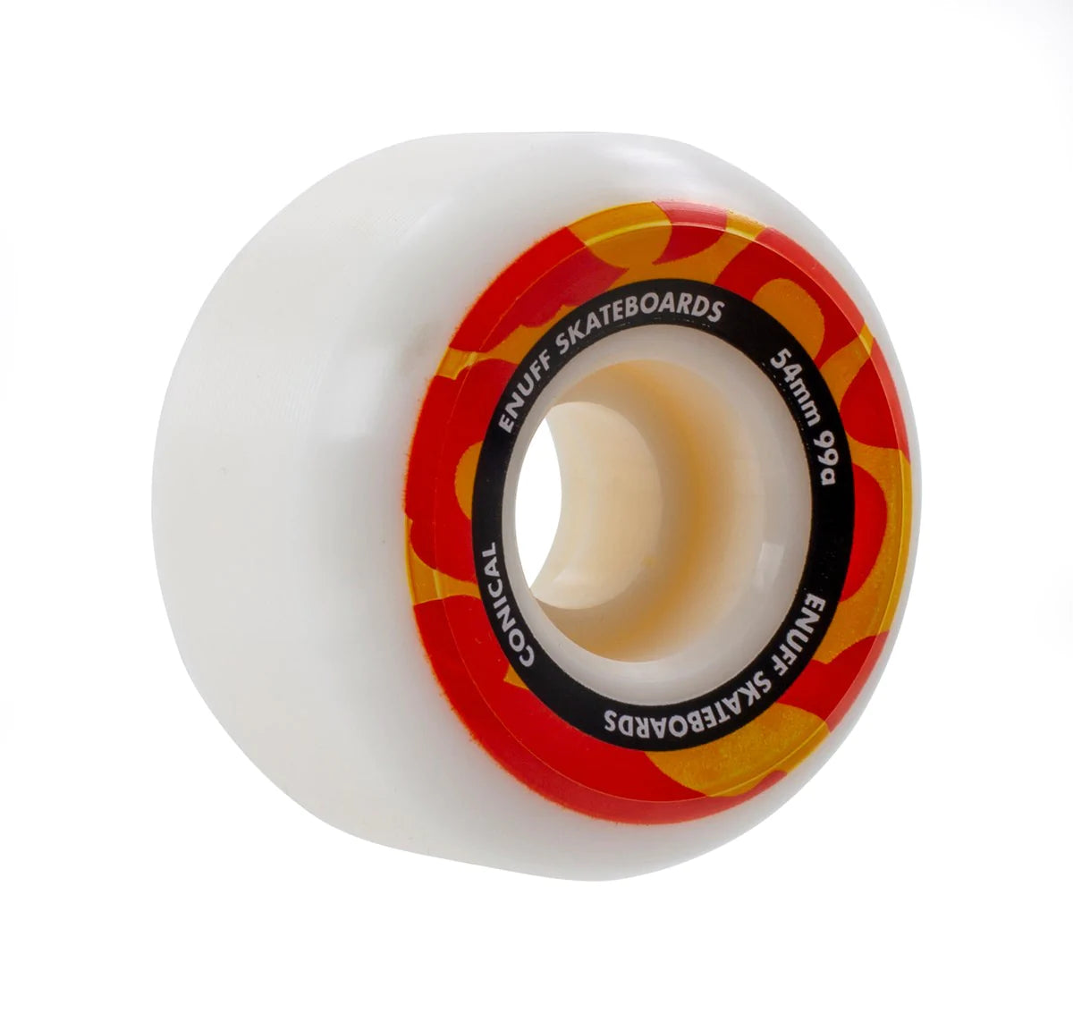 Enuff Wheels Conical 54mm White Orange 4 Pack