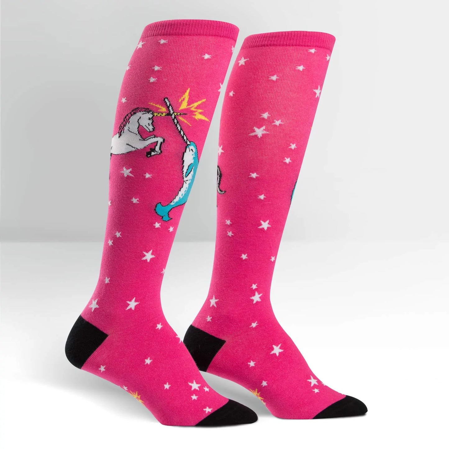Sock it to me Rainbow Power Gift Box Set styles: UnicornVNarwhal, Super Juicy, Rainbow Blast Knee High