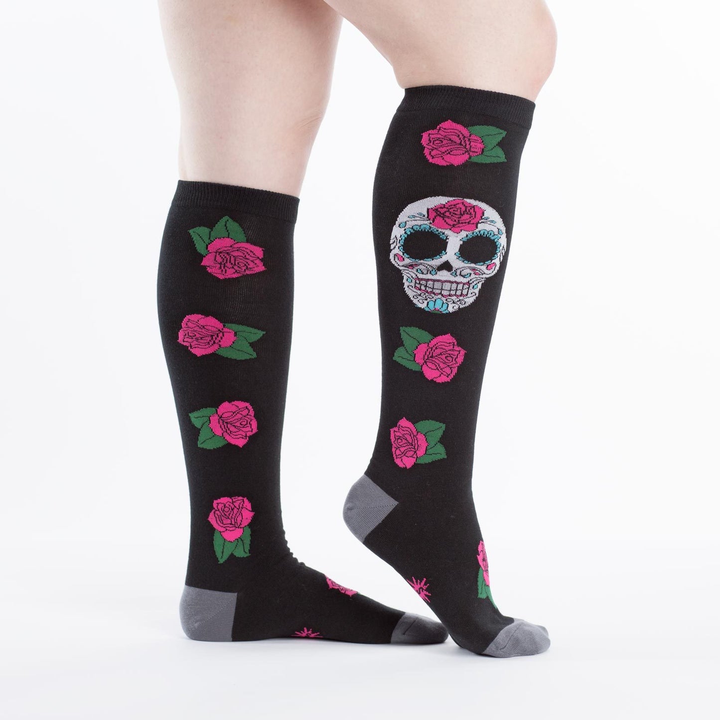 Sock it to Me Sugar Skull Knee High Socks