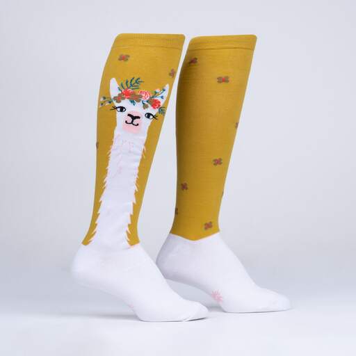 Sock it to Me Llama Queen Knee High Socks