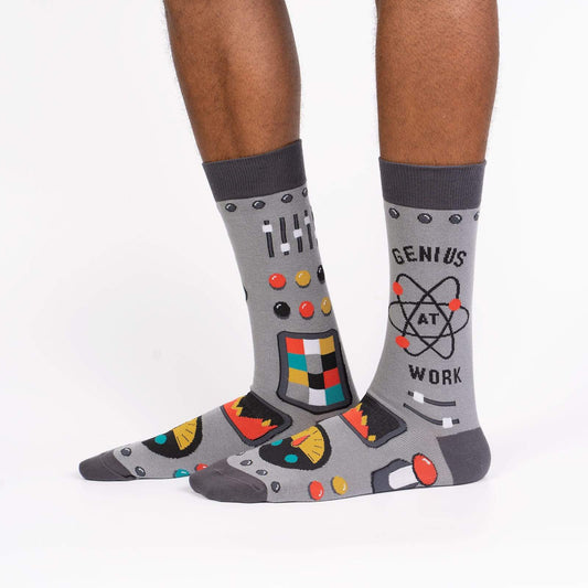 Sock it to Me Genius At Work Mens Crew Socks