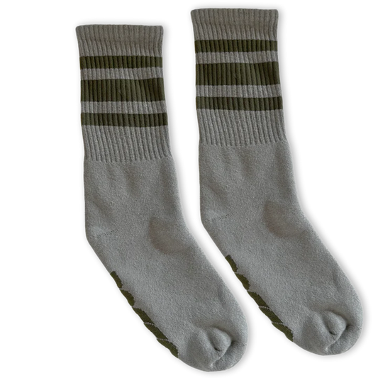 SOCCO Scout Green Striped Socks | Marine Green Mid Socks