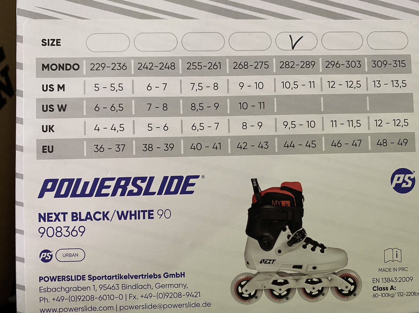 Powerslide Next Black White 90 Inline Skates