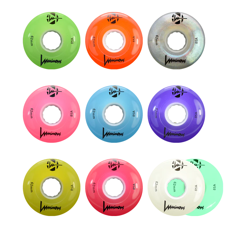 Luminous LED Quad Wheel 62mm 85a 4pack