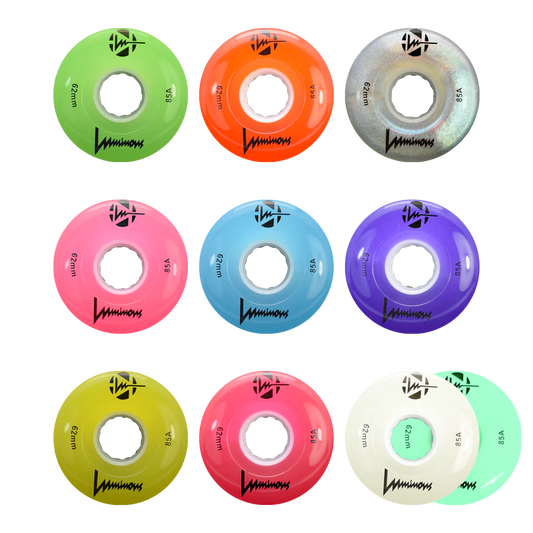 Luminous LED Quad Wheel 62mm 85a 4pack