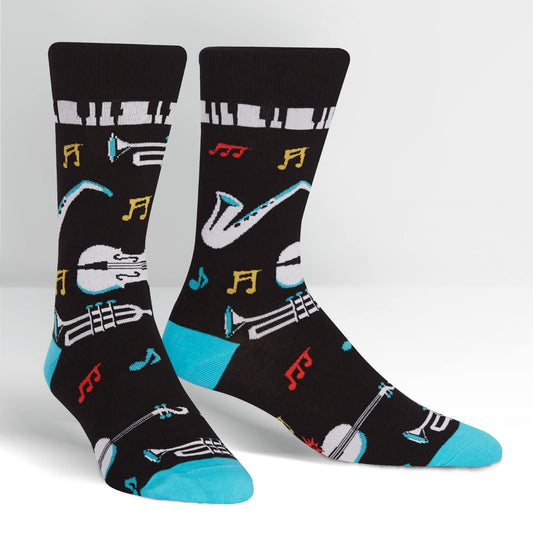 Sock it to Me All That Jazz Mens Crew Socks