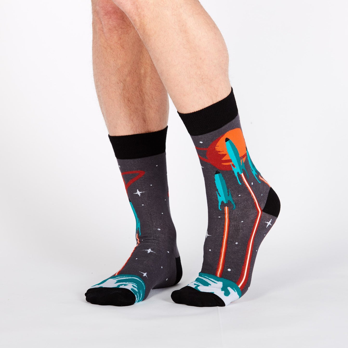 Sock it to Me Launch from Earth Mens Crew Socks