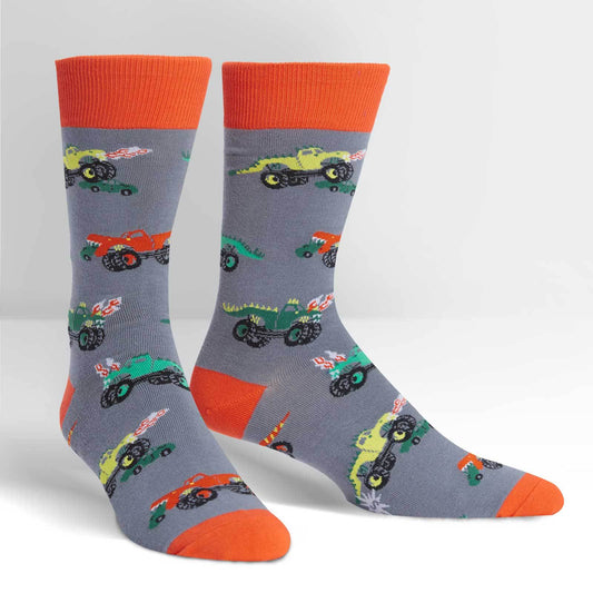 Sock it to Me Monster Trucks Mens Crew Socks