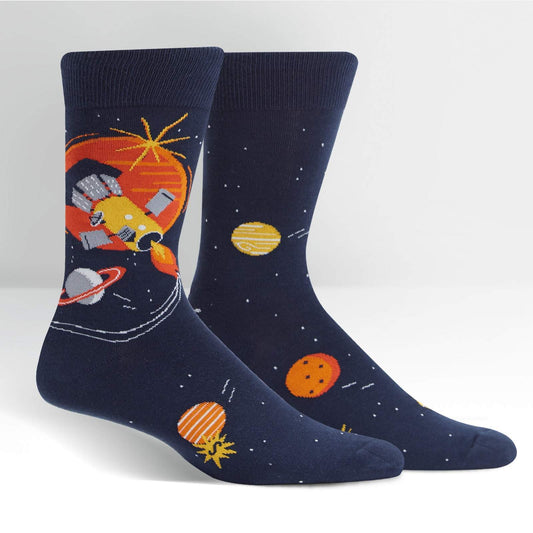 Sock it to Me Fly Me To The Sun Mens Crew Socks