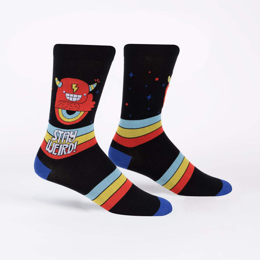 Sock it to Me Stay Weird Mens Crew Socks