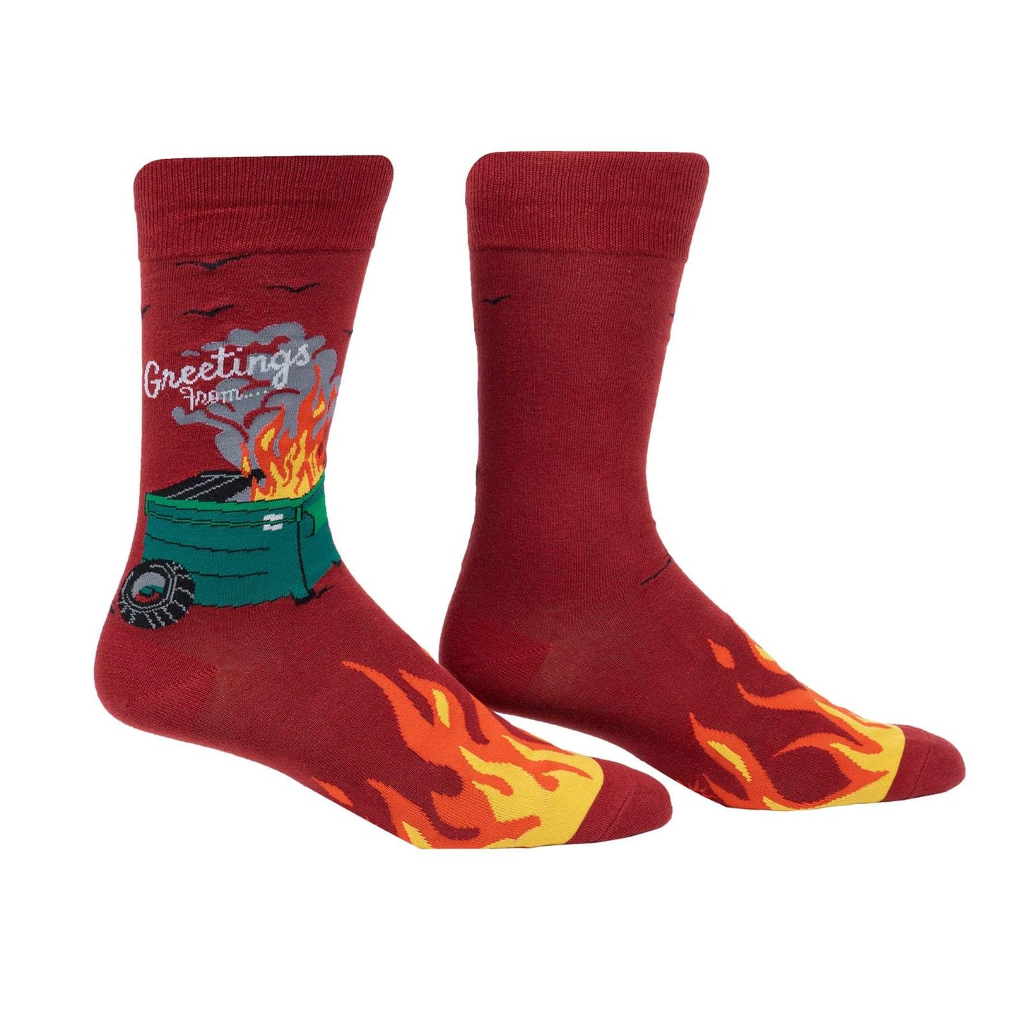 Sock it to Me Dumpster Fire Mens Crew Socks