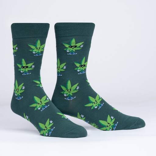 Sock it to Me Green Peace Mens Crew Socks