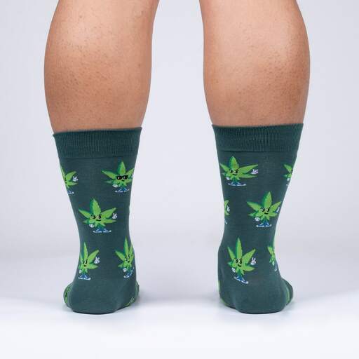 Sock it to Me Green Peace Mens Crew Socks