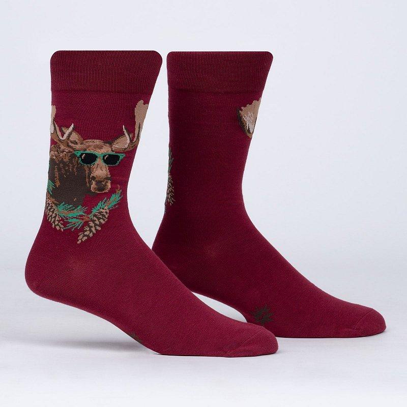 Sock it to Me Cool as a Moose Mens Crew Socks