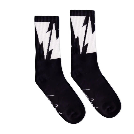 SOCCO Mike Vallely Bolt | Black Mid Socks