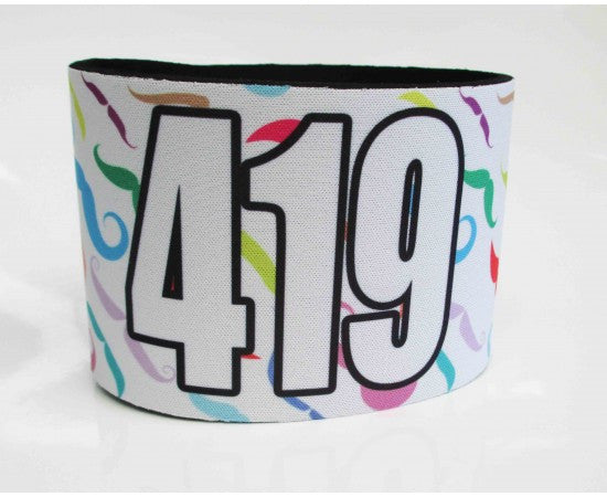 Number Arm Bands Deluxe- Mustache White