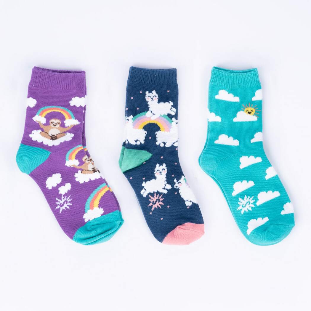Sock it to Me Sloth Dreams Youth Crew Socks 3-Pack