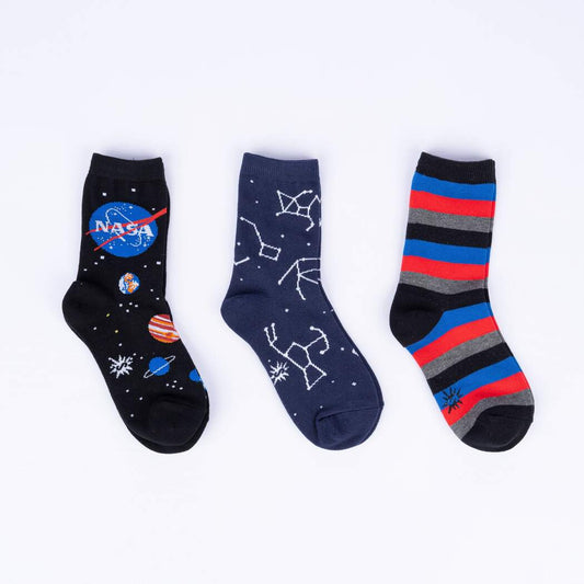 Sock it to Me Solar System Junior Crew Socks 3-Pack