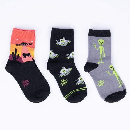 Sock it to Me Area 51 Junior Crew Socks 3-Pack