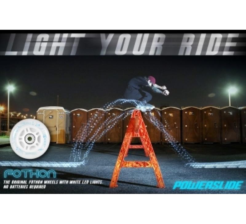 Powerslide Fothon Envy LED Wheels Green 4 Pack