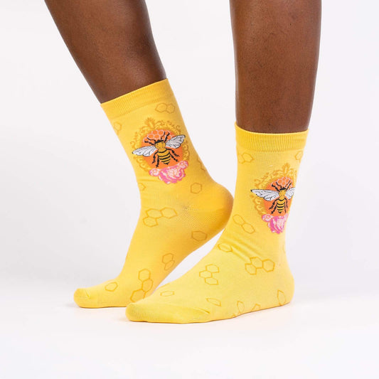 Sock it to Me Queen Bee Womens Crew Socks