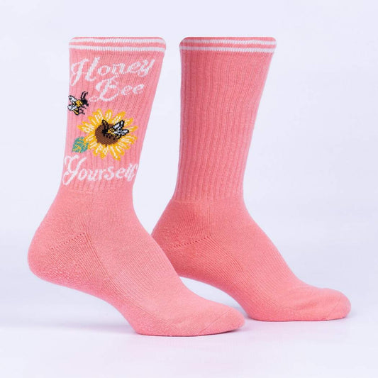 Sock it to Me Honey Bee Yourself Ribbed Crew Athletic Socks