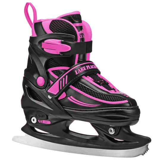 RDS Summit Girls Blk/Pk Adjustable Ice Skate