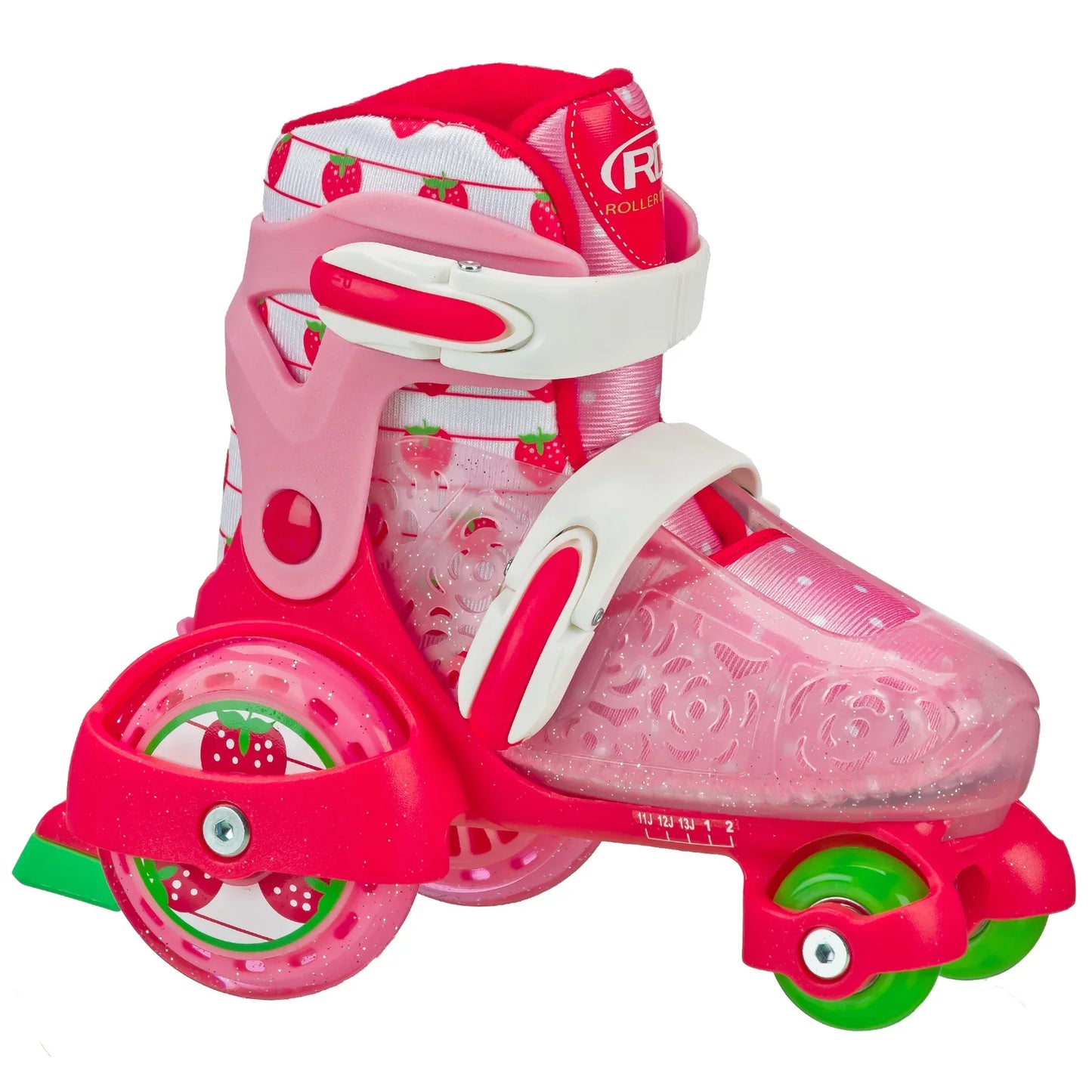 RDS Fun Roll Skate Girls Strawberry Adjustable Roller Skates