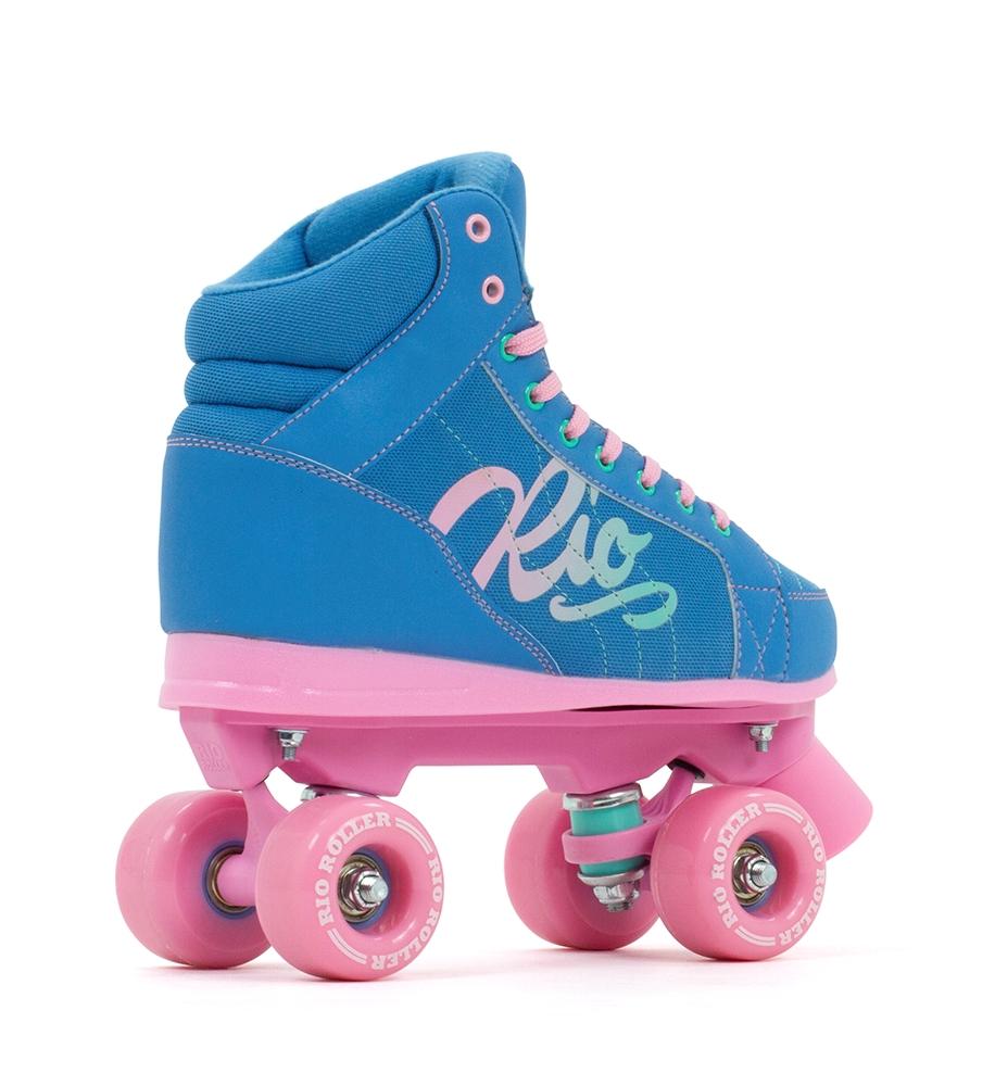 Rio Roller Lumina Roller Skates Blue Pink w/ FREE SKATE BAG