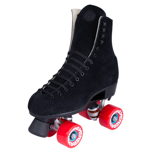 Riedell Zone 135 Black w Energys and Bolt on Toe Stops