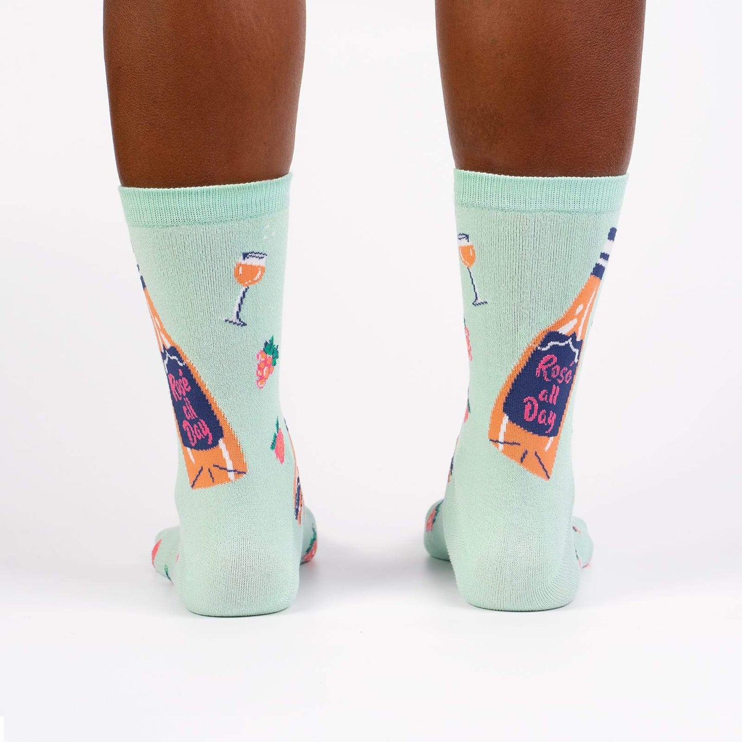 Sock it to Me Rose All Day Womens Crew Socks
