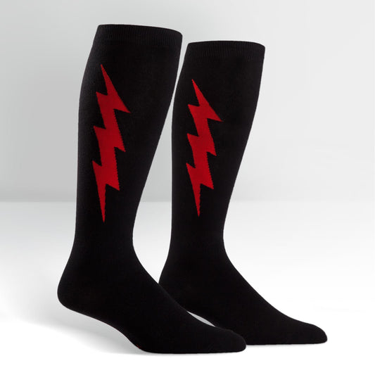 Sock it to Me Super Hero Stretch it Knee High Socks - Red/Black