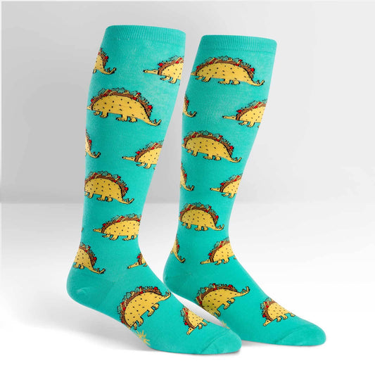 Sock it to Me Tacosaurus Stretch Knee High Socks