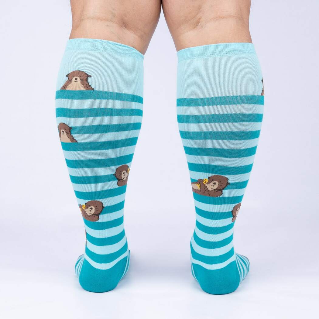 Sock it to Me My Otter Foot Stretch Knee High Socks