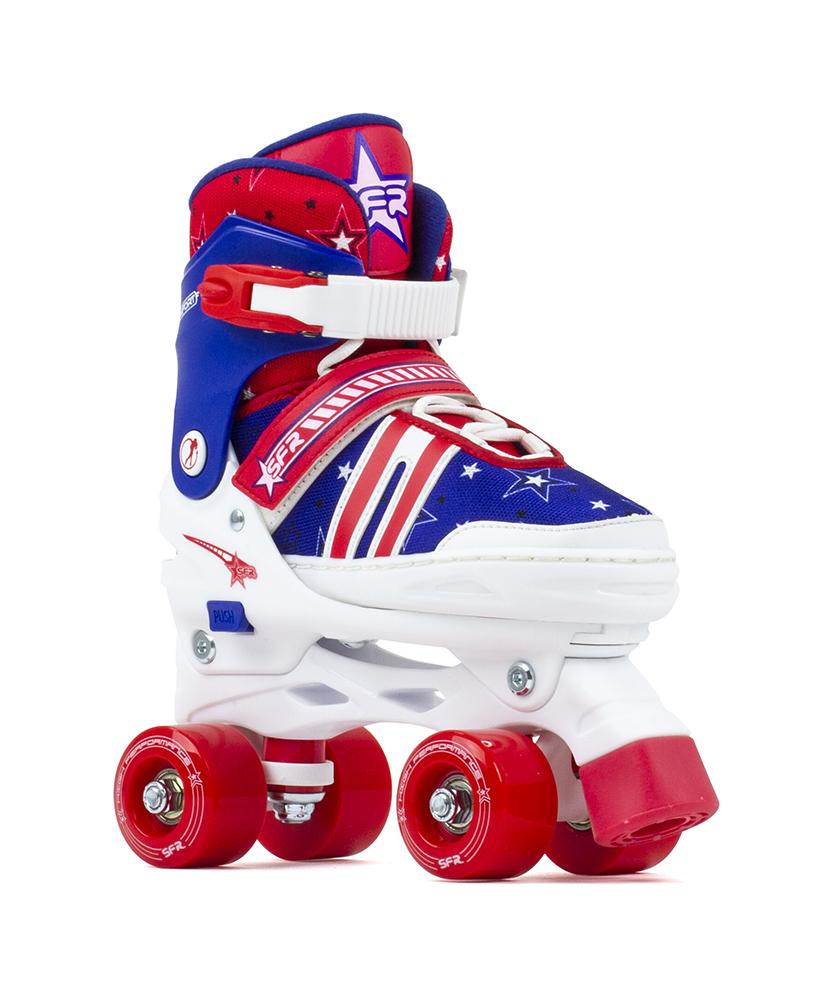 SFR Spectra Kids Adjustable Quad Skates -  Blue Red