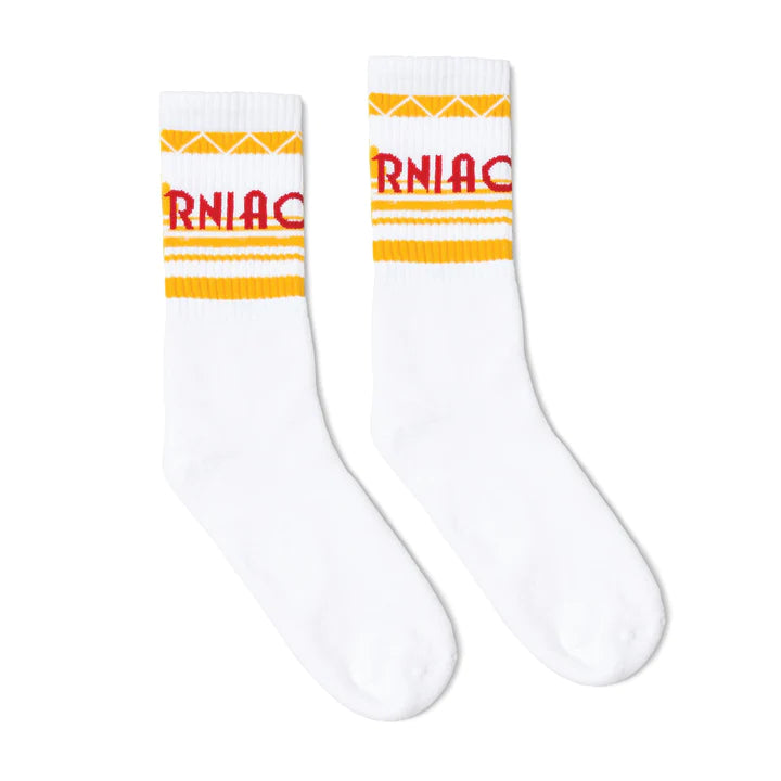 SOCCO Cali Sun Socks | White Mid Socks