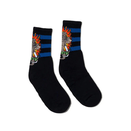 SOCCO Street Plant Woolly Mammoth | Black Mid Socks