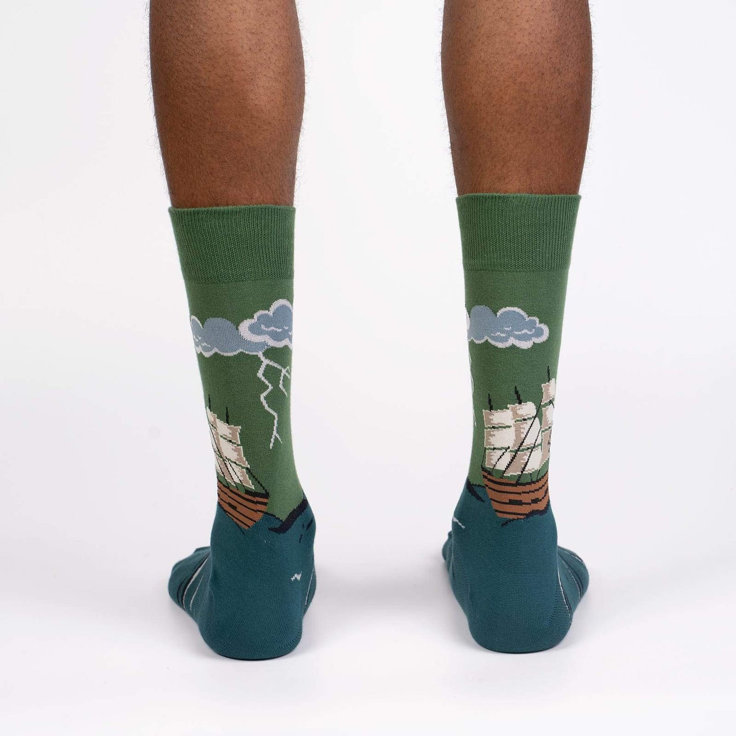 Sock it to Me Stormy Seas Mens Crew Socks