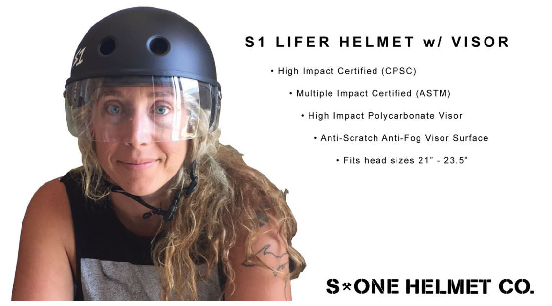S1 Visor Lifer Helmet Black Gloss