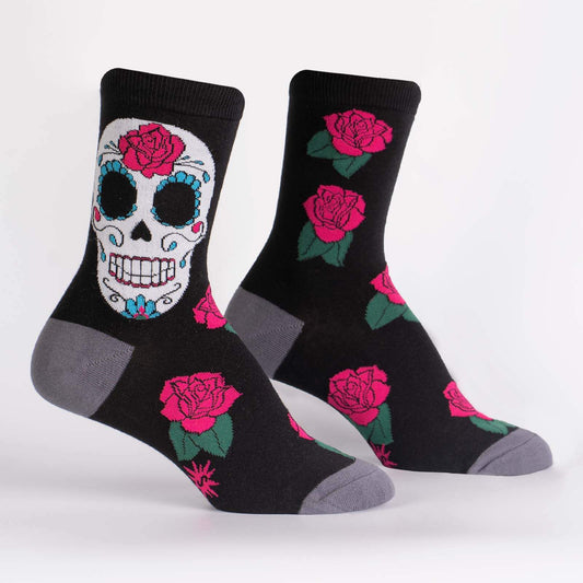 Sock it to Me Sugar Skull Womens Crew Socks