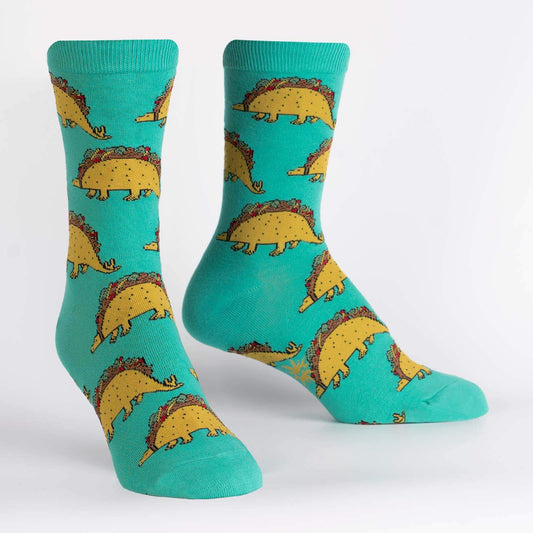 Sock it to Me Tacosaurus Womens Crew Socks