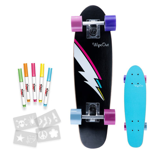 Triple 8 Wipeout Lightning Bolt Skateboard Complete