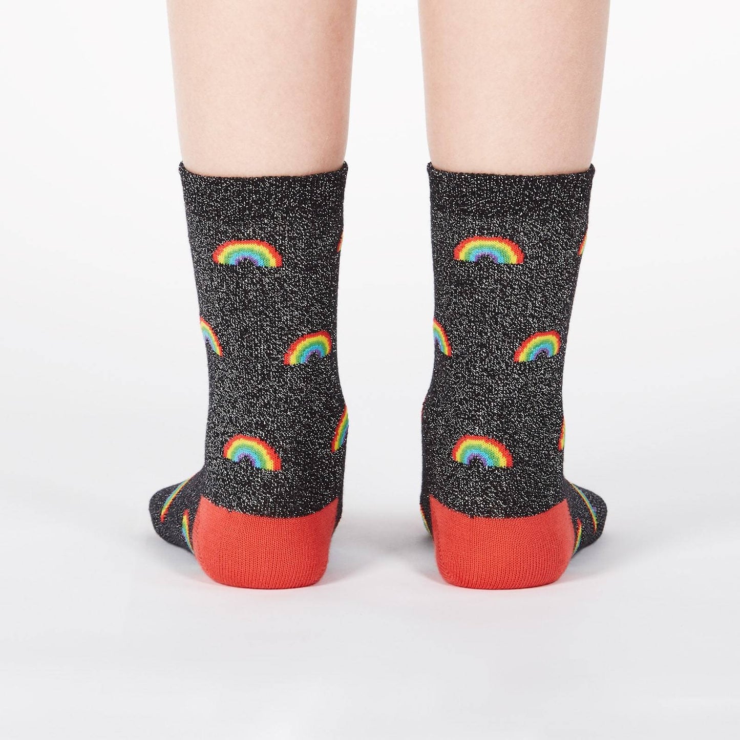 Sock it to Me Glitter over the Rainbow Junior (aged 7-10) Crew Socks