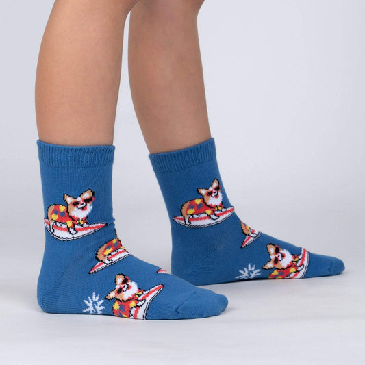 Sock it to Me Corgi-Bunga! Youth Crew Socks