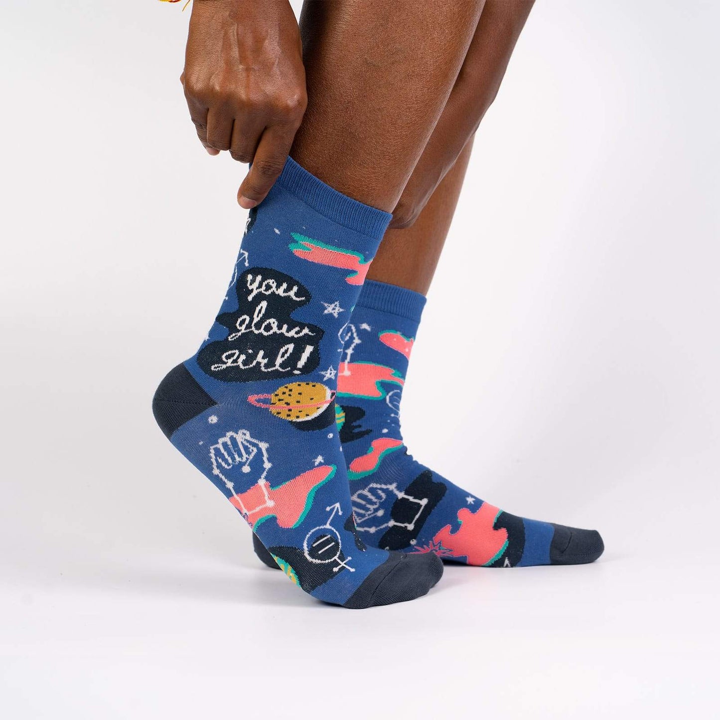 Sock it to Me You Glow Girl Womens Crew Socks