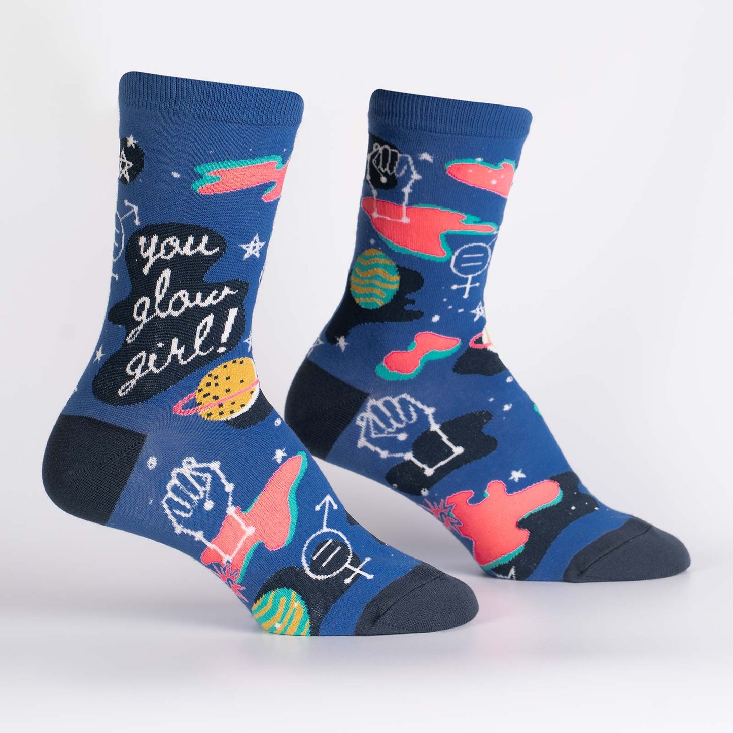 Sock it to Me You Glow Girl Womens Crew Socks