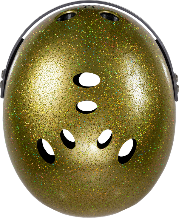 Triple 8 THE VISOR Certified Helmet SS Gold Glitter